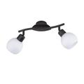 Trio Leuchten LED-Balken rostfarbig antik, inklusiv 2x E14, 4 Watt LED, Breite 30 cm, Glas opal matt weiß 824810228