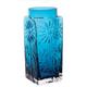 Dartington Crystal Große Vase mit Blumenmotiv, Blau