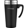 ThermoCafé Thermobecher, Kunststoff und Edelstahl, weicher Griff, 420 ml, Soft Touch Black, 420 ml