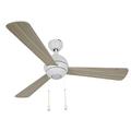 LUCCI AIR Bordono Deckenventilator und Deckenbeleuchtung, Metallgehäuse, GX5.3, 66 W, Weiß, 122 cm Durchmesser