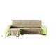 Eysa Lona Liso Sofa Überwurf Chaise Longue 240 cm. links Frontalsicht - Fb. 01-beige