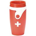 TWIZZ by Neolid Montana Reisebecher, Kaffe, 16,5 x 8 cm, 350 ml, rot/weiß