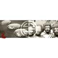 Artis 605591 Wanddekoration Leinwand bedruckt Buddha Kiesel 135 x 45 x 3,3 cm