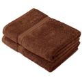 Pinzon by Amazon Handtuchset aus Baumwolle, Schokobraun, 2 Badetücher, 600g/m²