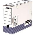Bankers Box Archivschachtel A4+ Format, 100 mm Rückenbreite, System Serie, mit schnellem FastFold Aufbau, aus 100% recyceltem Karton, Pack mit 10 Stück