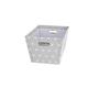BIGSO BOX 410184401Z Aufbewahrungsbox, Korb, Basket, Modell Terra, 30x38x23cm, grau mit weißŸen Sternen