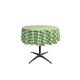 LA Linen Poly Checkered Round Tablecloth, Polyester, Lime/White, 147.32 x 147.32 x 0.04 cm