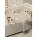 Ipersan Set 5-teilig Bettbezug für Kinderbett Mon Coeur Farbe Beige/weiß