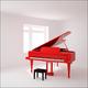 Pro-Art g1693b Wandbild Giclée 'Red piano' 50 x 50 cm