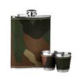 Premier Housewares 8 g, Camouflage-Design Edelstahl Flachmann-Set