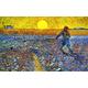 Kunstdruck auf Leinwand. Sämann Bei untergehender Sonne. Bild von Vincent Van Gogh