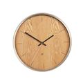 Umbra 118413-392 Wall Display Mandera Wanduhr, Küchenuhr, Wohnzimmeruhr, Uhr, Kunststoff/Holz / Glas, Natur/Nickel