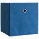 VCM 10er Set Faltbox Klappbox Sammelbox Stoffbox Regalbox Regalkorb ohne Deckel Blau 28 x 27 x 27 cm "Boxas"