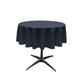 La Leinen Polyester Popeline Tischdecke rund, Polyester, Navy, 147,32 cm