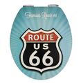 Wenko 21599100 WC-Sitz Vintage Route 66 - Metal Plate Oberfläche, Absenkautomatik, Metall, mehrfarbig