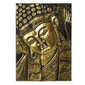 PAME 39076 – Retabel aus Holz, Motiv Buddha, 50 x 35 cm, Gold