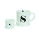 Post Script Buchstabe S Espresso-Tasse, Schwarz