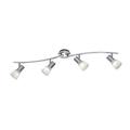 Trio Leuchten LED-Deckenleuchte "Levisto" in Nickel matt, Glas alabasterfarbig weiß 871010407