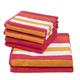 Vestio 3200-53-1000 Hand-/Badetuch Set Streifen, rot