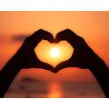 Innova FP06687 Dekoration von Haus Heart Leinwand, Sunset, 40 x 50 cm, Mehrfarbig