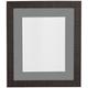 Frames by Post 30,5 x 25,4 cm, Holzmaserung Tiefer Bilderrahmen mit Halterung, Dark Grey x 9 7 cm-Bild, Größe, Dunkelbraun