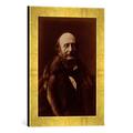 Gerahmtes Bild von Nadar Jacques Offenbach (1819-80), German composer, portrait photograph, Kunstdruck im hochwertigen handgefertigten Bilder-Rahmen, 30x40 cm, Gold raya