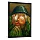 Gerahmtes Bild von Giuseppe Arcimboldo "G.Arcimboldo, Gemüsegärtner", Kunstdruck im hochwertigen handgefertigten Bilder-Rahmen, 70x100 cm, Schwarz matt