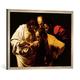 Gerahmtes Bild von Michelangelo Merisi Caravaggio The Incredulity of St. Thomas, 1602-03", Kunstdruck im hochwertigen handgefertigten Bilder-Rahmen, 80x60 cm, Silber raya