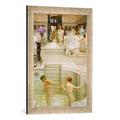 Gerahmtes Bild von Sir Lawrence Alma-Tadema A favourite custom, Kunstdruck im hochwertigen handgefertigten Bilder-Rahmen, 40x60 cm, Silber raya