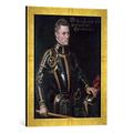 Gerahmtes Bild von Sir Anthonis van Dashorst Mor Wilhelm I. von Oranien/Mor, Kunstdruck im hochwertigen handgefertigten Bilder-Rahmen, 40x60 cm, Gold raya