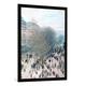 Gerahmtes Bild von Claude Monet "Boulevard des Capucines, 1873-4", Kunstdruck im hochwertigen handgefertigten Bilder-Rahmen, 70x100 cm, Schwarz matt