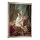 Gerahmtes Bild von François Boucher "Die Toilette der Venus", Kunstdruck im hochwertigen handgefertigten Bilder-Rahmen, 70x100 cm, Silber raya