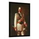 Gerahmtes Bild von Ludwig Noster "Kaiser Wilhelm II. in der Paradeuniform der Garde du Corps", Kunstdruck im hochwertigen handgefertigten Bilder-Rahmen, 70x100 cm, Schwarz matt