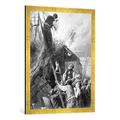 Gerahmtes Bild von Conrad Beckmann F.Reuter, Hüsung/Ill.v.C.Beckmann, Kunstdruck im hochwertigen handgefertigten Bilder-Rahmen, 60x80 cm, Gold raya
