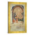 Gerahmtes Bild von 13. Jahrhundert Augustinus u. Faustus Manich./Buchmal, Kunstdruck im hochwertigen handgefertigten Bilder-Rahmen, 40x60 cm, Gold raya