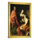 kunst für alle Gerahmtes Bild von Pompeo Girolamo BatoniDie bildenden, Kunstdruck im hochwertigen handgefertigten Bilder-Rahmen, 50x70 cm, Gold raya