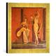 Gerahmtes Bild von 1. Jahrhundert v.Chr "Pompeji, Villa dei Misteri, Ausschnitt", Kunstdruck im hochwertigen handgefertigten Bilder-Rahmen, 30x30 cm, Gold raya