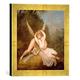 Gerahmtes Bild von Antonio Canova Amor und Psyche, Kunstdruck im hochwertigen handgefertigten Bilder-Rahmen, 30x30 cm, Gold raya