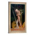 Gerahmtes Bild von Sascha Schneider Judas Ischarioth, Kunstdruck im hochwertigen handgefertigten Bilder-Rahmen, 40x60 cm, Silber raya