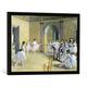 Gerahmtes Bild von Edgar Degas The Dance Foyer at the Opera on the rue Le Peletier, 1872", Kunstdruck im hochwertigen handgefertigten Bilder-Rahmen, 70x50 cm, Schwarz matt