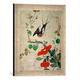 Gerahmtes Bild von Wang Guochen One of a series of paintings of birds and fruit, late 19th century, Kunstdruck im hochwertigen handgefertigten Bilder-Rahmen, 30x40 cm, Silber raya