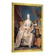 Gerahmtes Bild von Maurice Quentin de la Tour "Jeanne Poisson (1721-64) the Marquise de Pompadour, 1755", Kunstdruck im hochwertigen handgefertigten Bilder-Rahmen, 70x100 cm, Gold raya