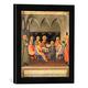 Gerahmtes Bild von Fra AngelicoDas letzte Abendmahl, Kunstdruck im hochwertigen handgefertigten Bilder-Rahmen, 30x30 cm, Schwarz matt