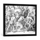 Gerahmtes Bild von Luca SignorelliDas Ende der Menschheit, Kunstdruck im hochwertigen handgefertigten Bilder-Rahmen, 70x50 cm, Schwarz matt