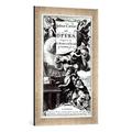 Gerahmtes Bild von English School Cover of Sheet Music for Julius Caesar, an Opera by Handel, published in 1724", Kunstdruck im hochwertigen handgefertigten Bilder-Rahmen, 40x60 cm, Silber raya