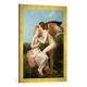Gerahmtes Bild von Baron François Pascal Simon Gérard Amor und Psyche, Kunstdruck im hochwertigen handgefertigten Bilder-Rahmen, 50x70 cm, Gold raya