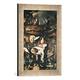Gerahmtes Bild von Hieronymus Bosch Bosch, Garten der Lüste, rechter Flügel, Kunstdruck im hochwertigen handgefertigten Bilder-Rahmen, 30x40 cm, Silber raya