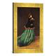 Gerahmtes Bild von Claude Monet Camille, or The Woman in the Green Dress, 1866", Kunstdruck im hochwertigen handgefertigten Bilder-Rahmen, 30x40 cm, Gold raya