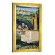 Gerahmtes Bild von französisch Buchmalerei "Belagerung Antiochia 1098 / Buchmal.", Kunstdruck im hochwertigen handgefertigten Bilder-Rahmen, 50x70 cm, Gold raya