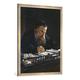 Gerahmtes Bild von Nikolaj Nikolajewitsch Ge "Leo Tolstoi / Gem.v.N.Gay", Kunstdruck im hochwertigen handgefertigten Bilder-Rahmen, 70x100 cm, Silber raya